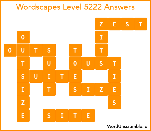 Wordscapes Level 5222 Answers