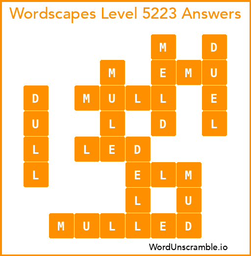 Wordscapes Level 5223 Answers