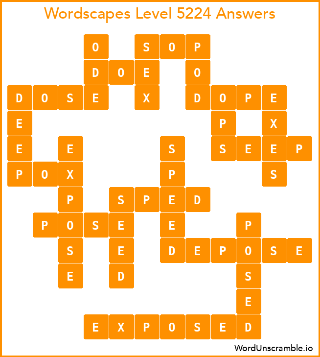 Wordscapes Level 5224 Answers