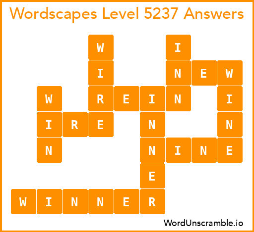 Wordscapes Level 5237 Answers