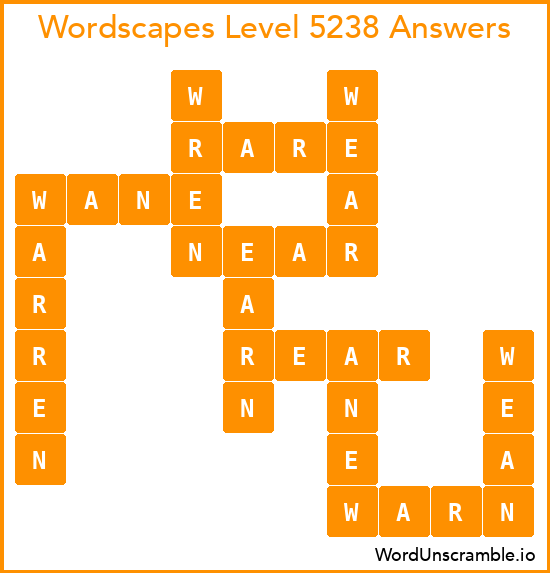 Wordscapes Level 5238 Answers