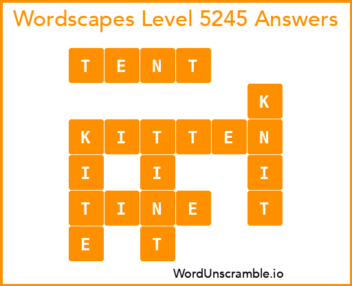 Wordscapes Level 5245 Answers