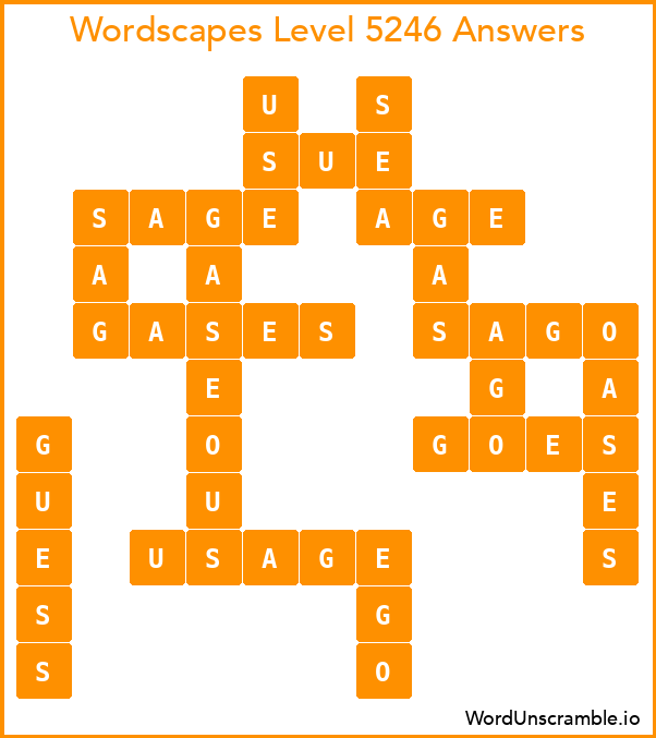 Wordscapes Level 5246 Answers