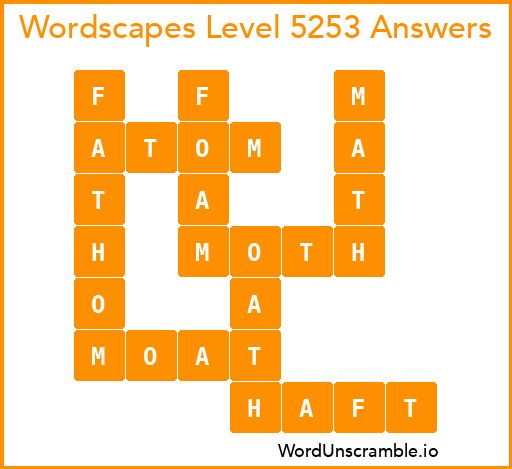 Wordscapes Level 5253 Answers