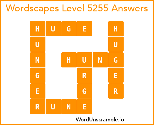 Wordscapes Level 5255 Answers