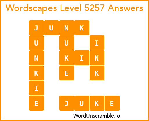 Wordscapes Level 5257 Answers