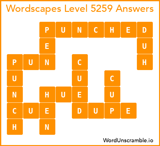 Wordscapes Level 5259 Answers