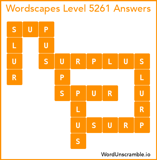 Wordscapes Level 5261 Answers