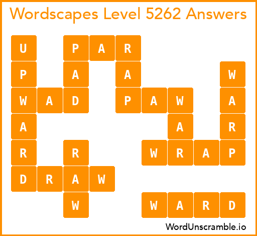 Wordscapes Level 5262 Answers