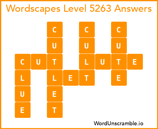 Wordscapes Level 5263 Answers