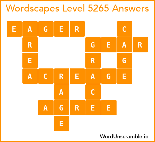 Wordscapes Level 5265 Answers