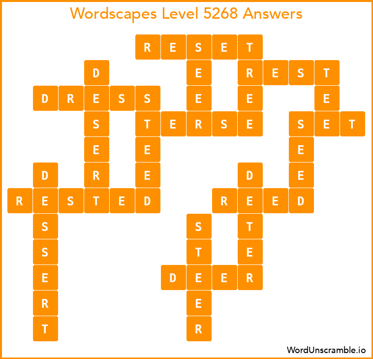 Wordscapes Level 5268 Answers