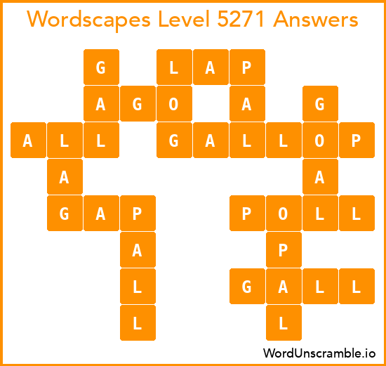 Wordscapes Level 5271 Answers