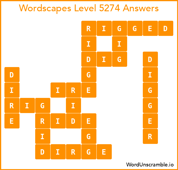 Wordscapes Level 5274 Answers