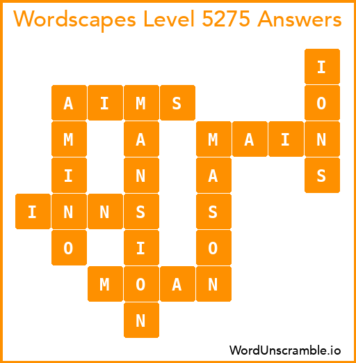 Wordscapes Level 5275 Answers