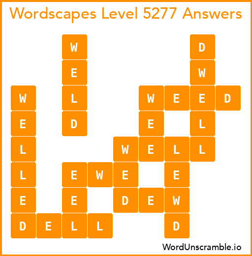 Wordscapes Level 5277 Answers