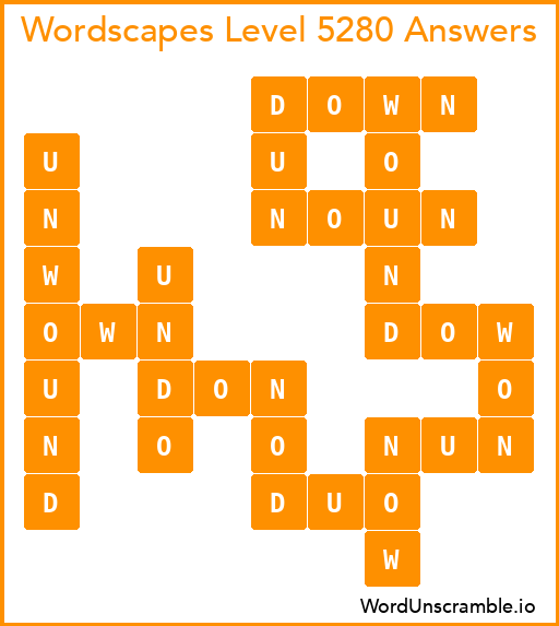 Wordscapes Level 5280 Answers