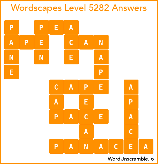 Wordscapes Level 5282 Answers