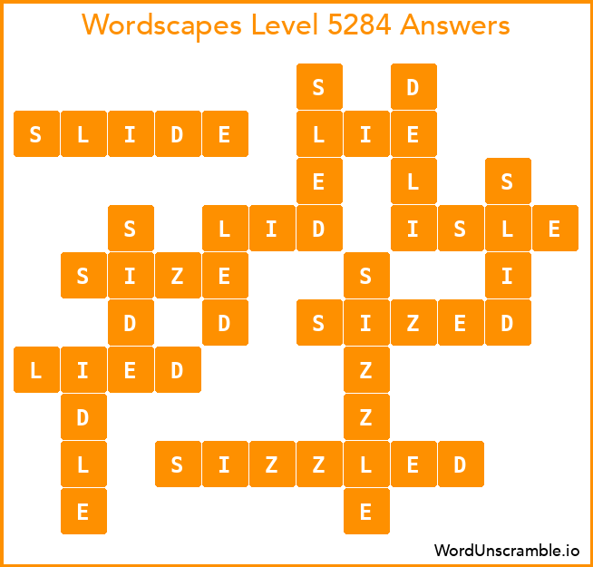 Wordscapes Level 5284 Answers