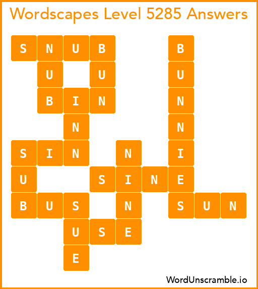 Wordscapes Level 5285 Answers
