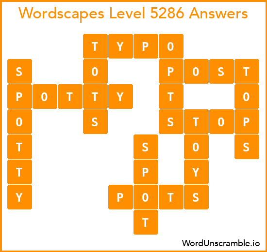 Wordscapes Level 5286 Answers