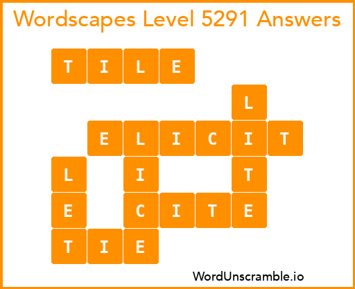 Wordscapes Level 5291 Answers