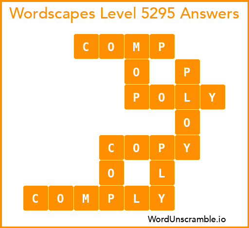 Wordscapes Level 5295 Answers