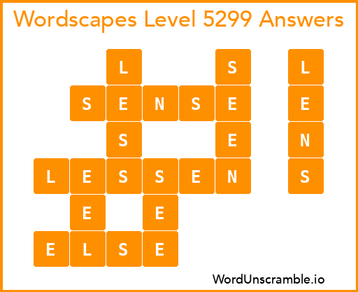 Wordscapes Level 5299 Answers