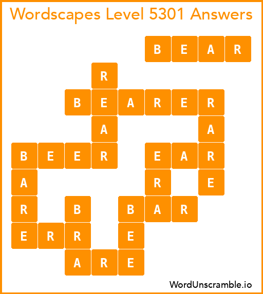 Wordscapes Level 5301 Answers