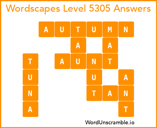 Wordscapes Level 5305 Answers