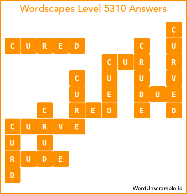 Wordscapes Level 5310 Answers