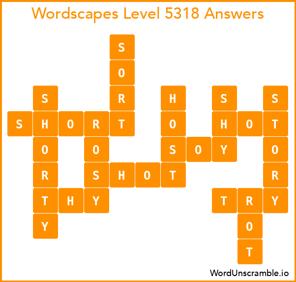 Wordscapes Level 5318 Answers