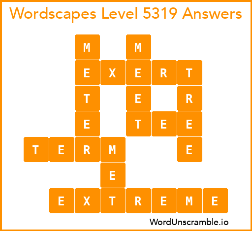 Wordscapes Level 5319 Answers