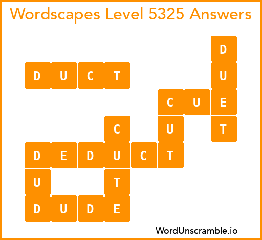 Wordscapes Level 5325 Answers