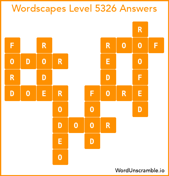 Wordscapes Level 5326 Answers
