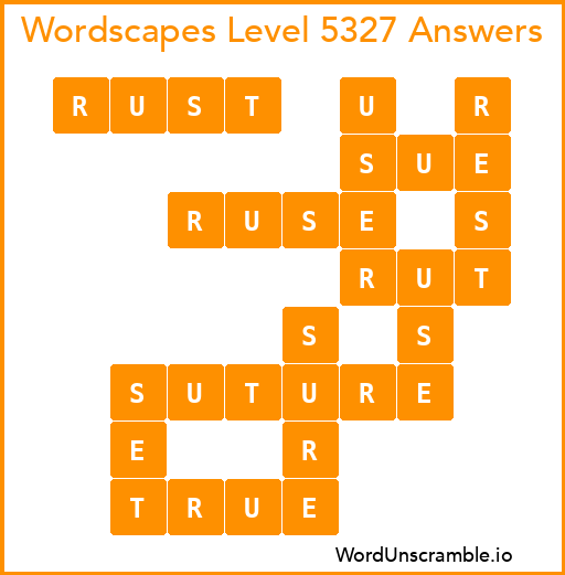Wordscapes Level 5327 Answers
