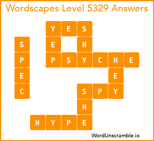 Wordscapes Level 5329 Answers