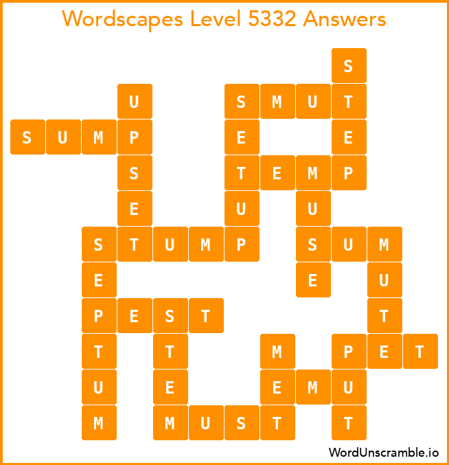 Wordscapes Level 5332 Answers