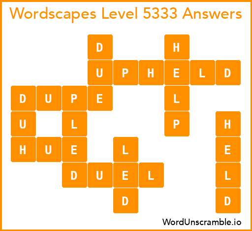 Wordscapes Level 5333 Answers
