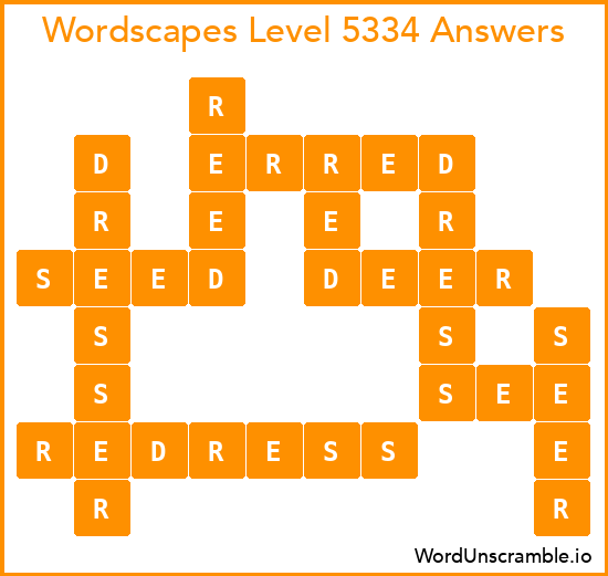 Wordscapes Level 5334 Answers