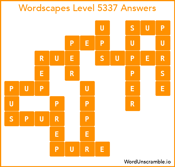 Wordscapes Level 5337 Answers