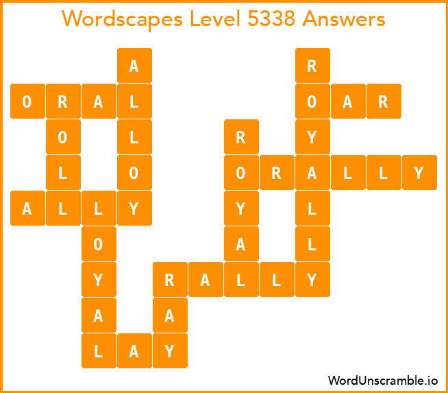 Wordscapes Level 5338 Answers