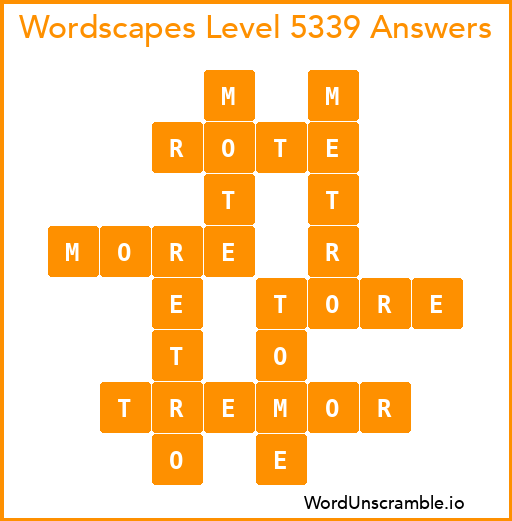 Wordscapes Level 5339 Answers
