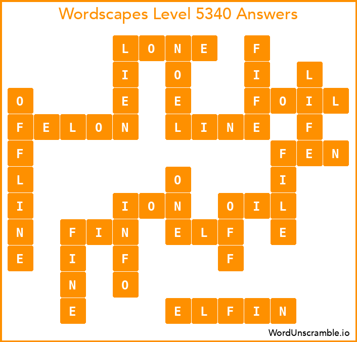 Wordscapes Level 5340 Answers