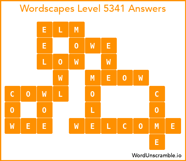 Wordscapes Level 5341 Answers