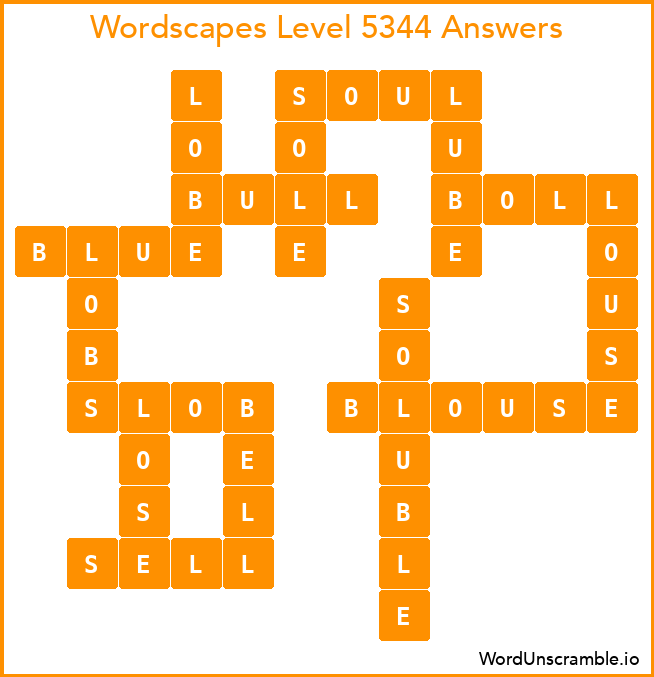 Wordscapes Level 5344 Answers