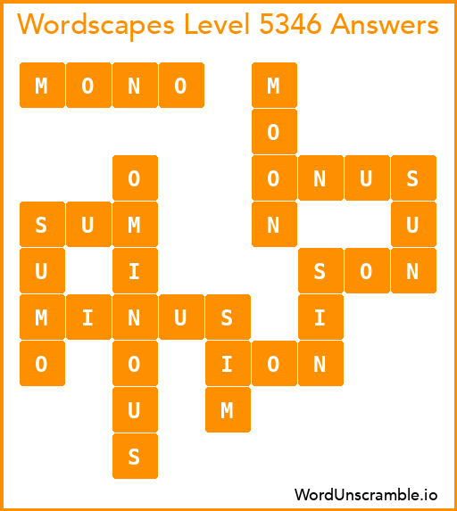 Wordscapes Level 5346 Answers