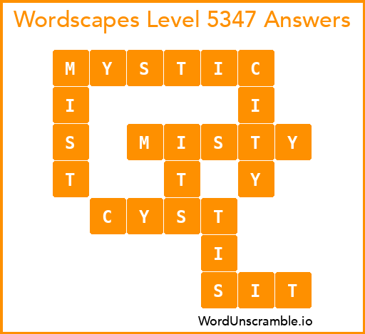 Wordscapes Level 5347 Answers