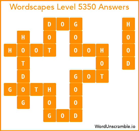 Wordscapes Level 5350 Answers