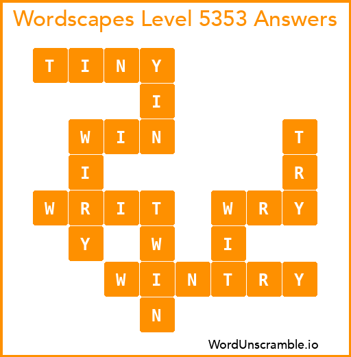 Wordscapes Level 5353 Answers